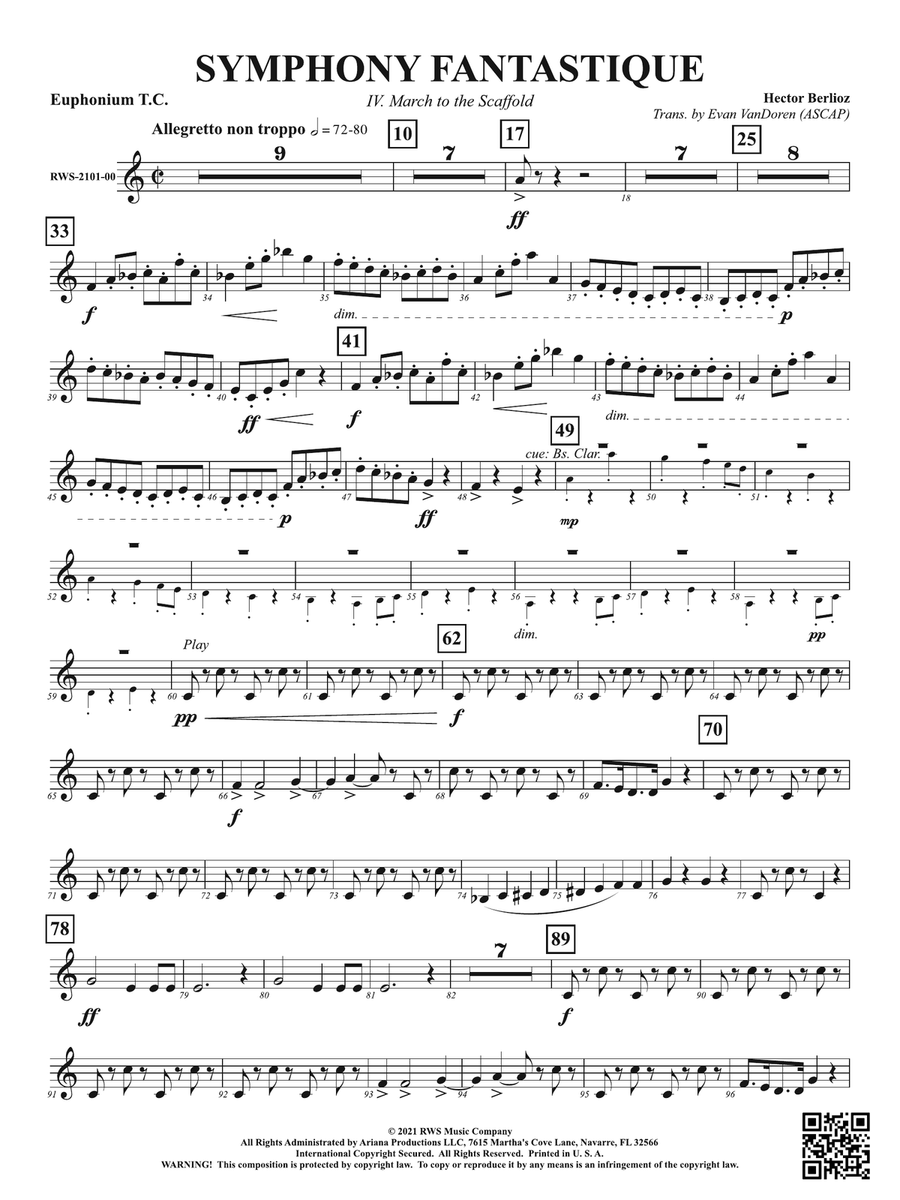 Symphony Fantastique - IV. March to the Scaffold: Baritone T.C. Baritone Horn TC scores gallery preview page 1