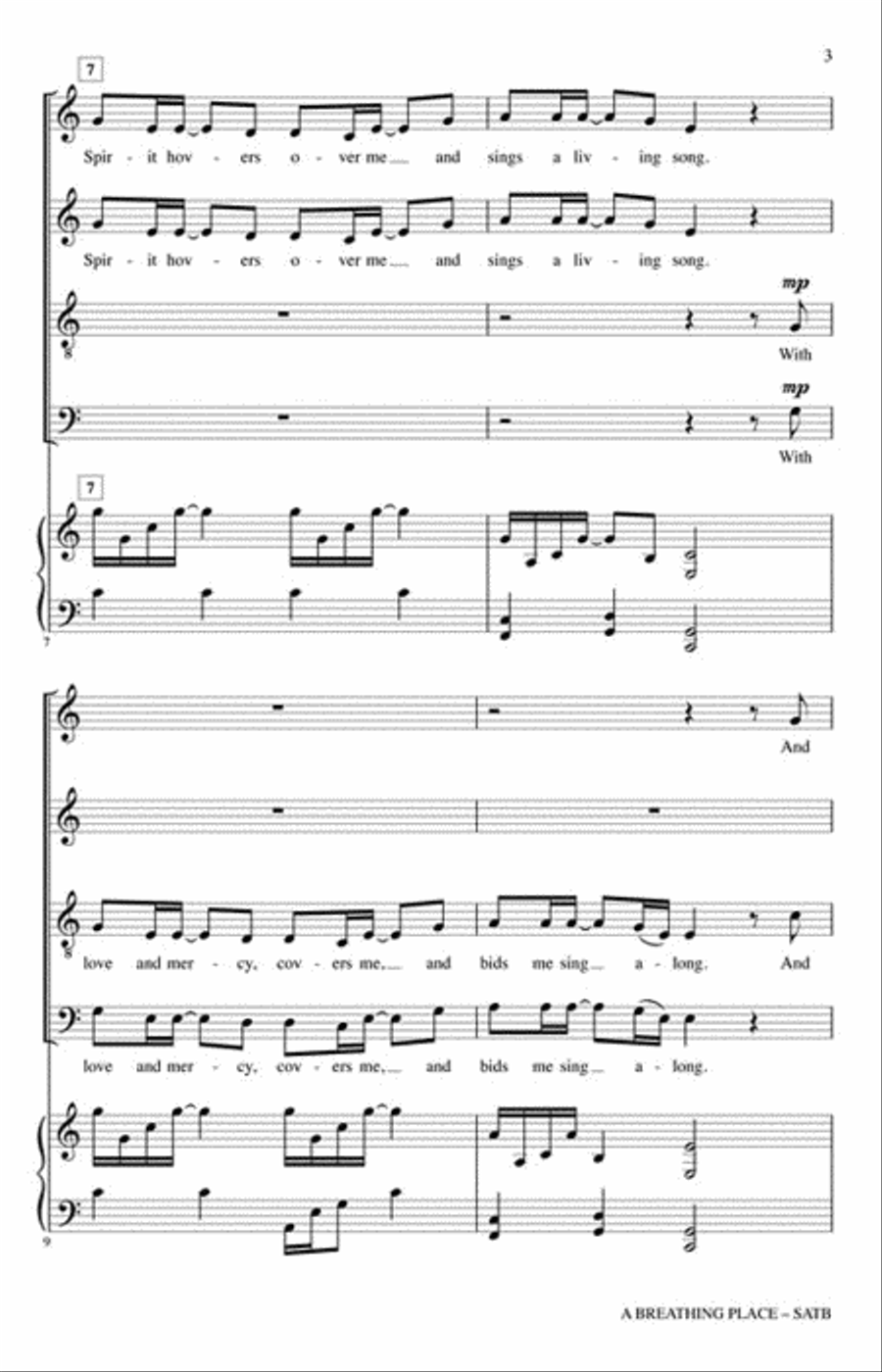 A Breathing Place 4-Part scores gallery preview page 3