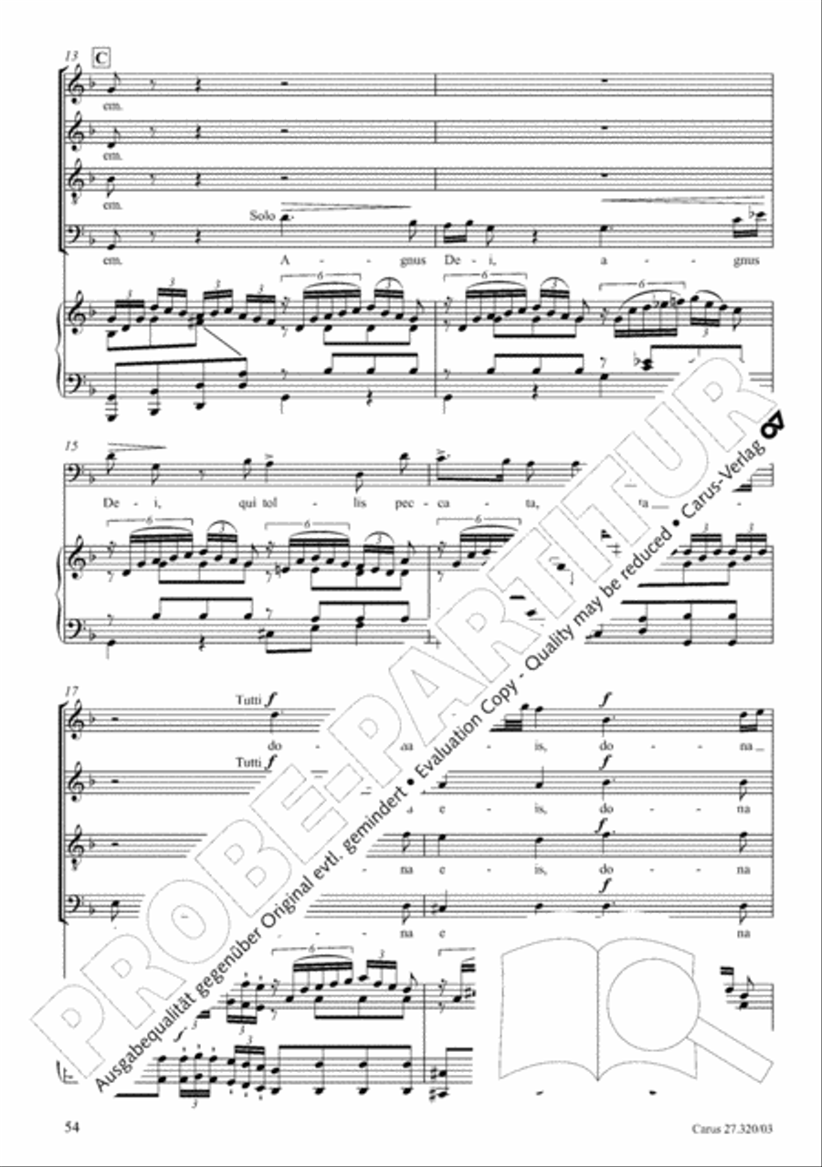 Requiem in D minor 4-Part scores gallery preview page 55
