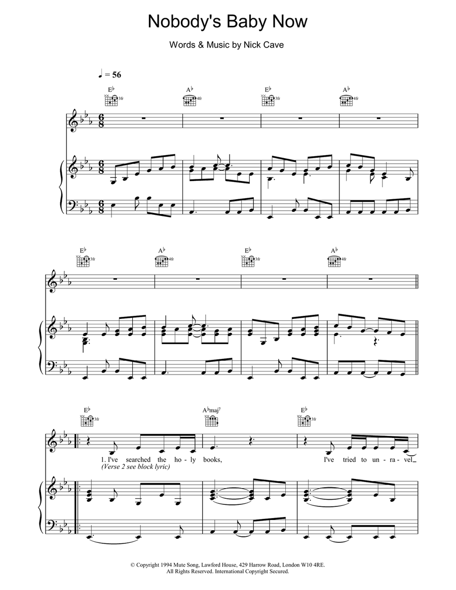 Nobody's Baby Now Acoustic Guitar scores gallery preview page 1