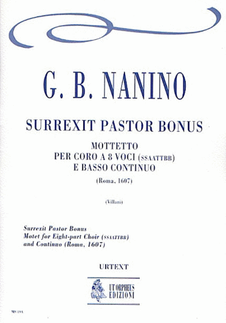Surrexit Pastor Bonus. Motet (Roma 1607) for 8-part Choir (SATB-SATB) and Continuo