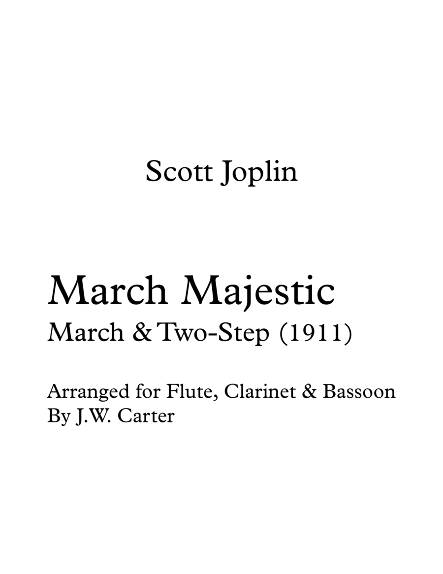 March Majestic (1911) Woodwind Trio scores gallery preview page 1