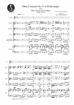 Albinoni - Oboe Concerto No.11 in B flat major Op.9 for Oboe, Strings and Cembalo
