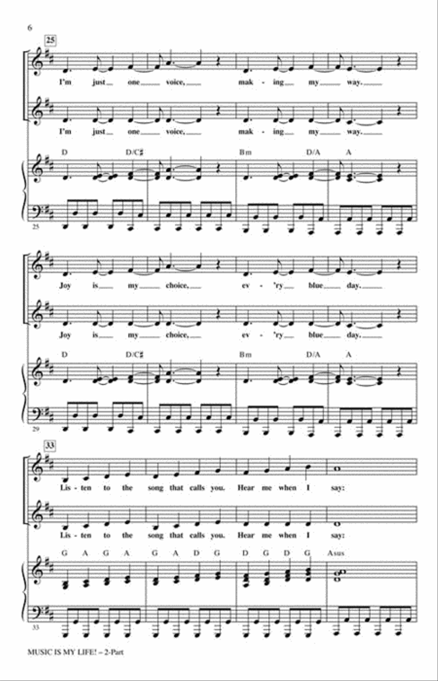 Music Is My Life! 2-Part scores gallery preview page 2