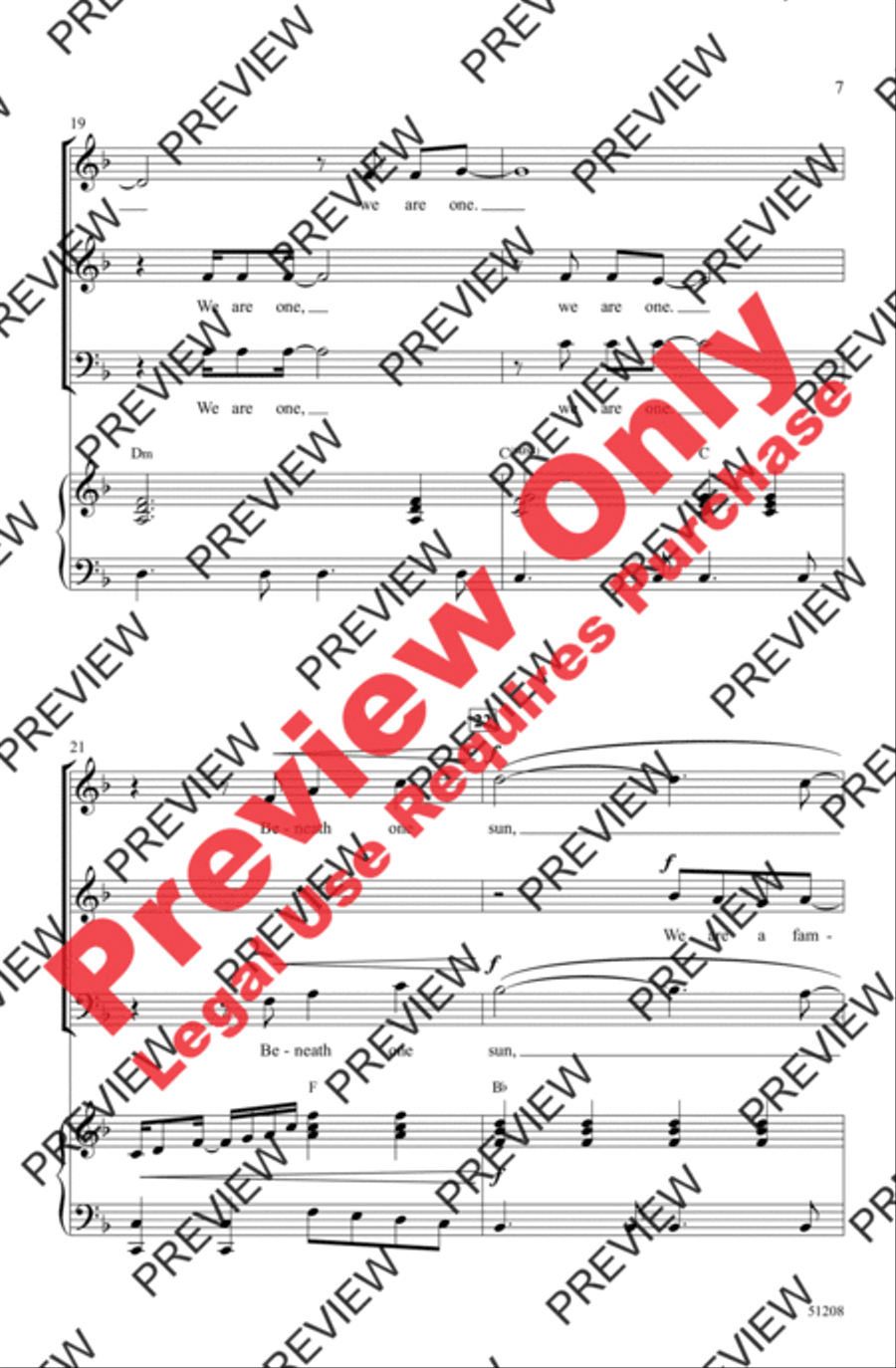 Beneath One Sun 3-Part scores gallery preview page 7