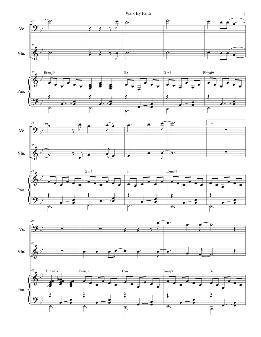 Walk By Faith Walk By Faith Piano Trio scores gallery preview page 3