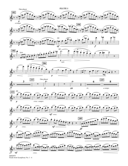 Finale from Symphony No. 1 - Flute 1