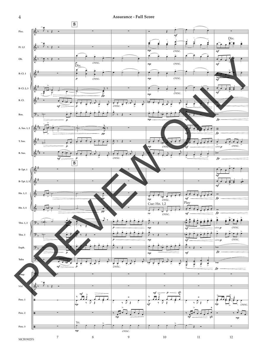 Assurance (Score) Concert Band scores gallery preview page 5