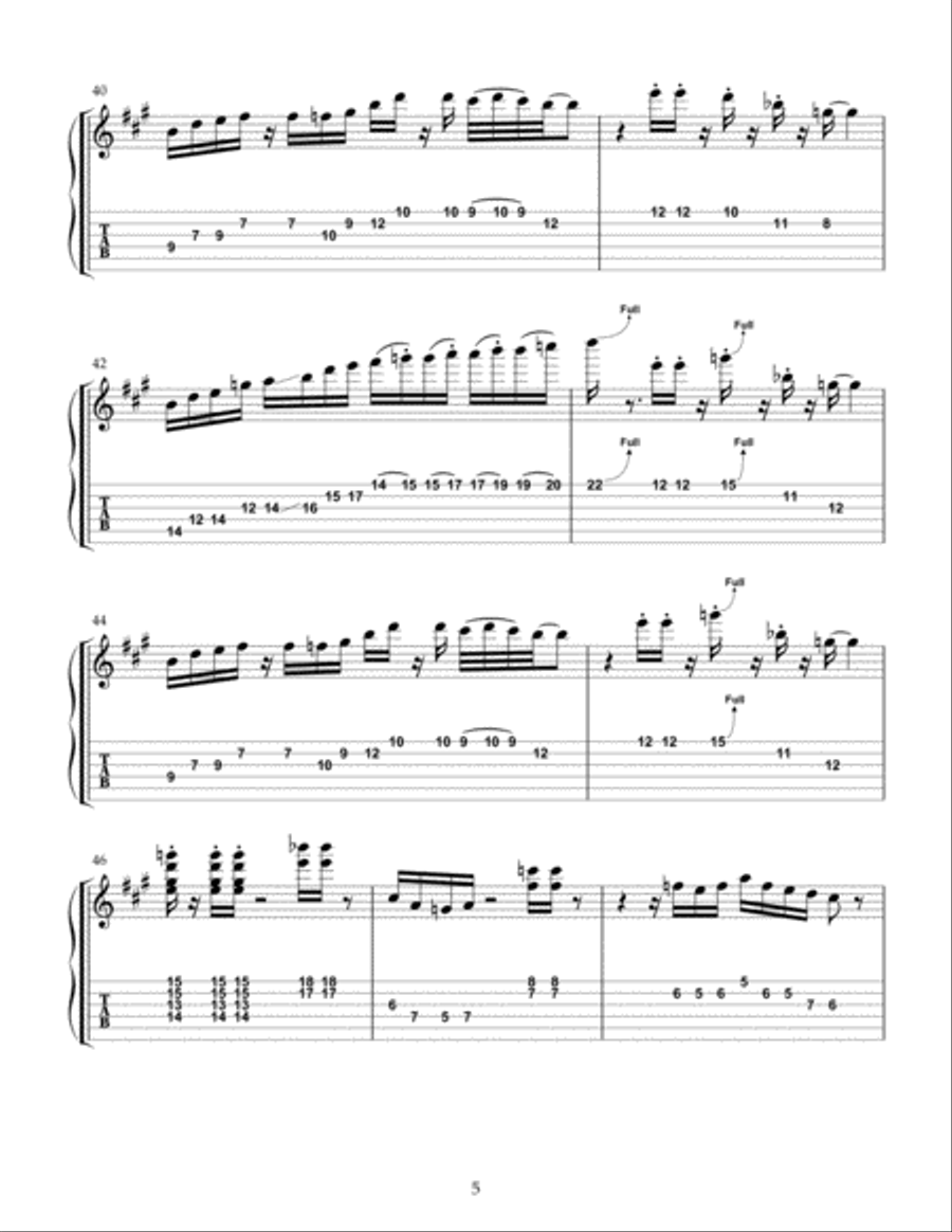 Coolness Guitar Tablature scores gallery preview page 5
