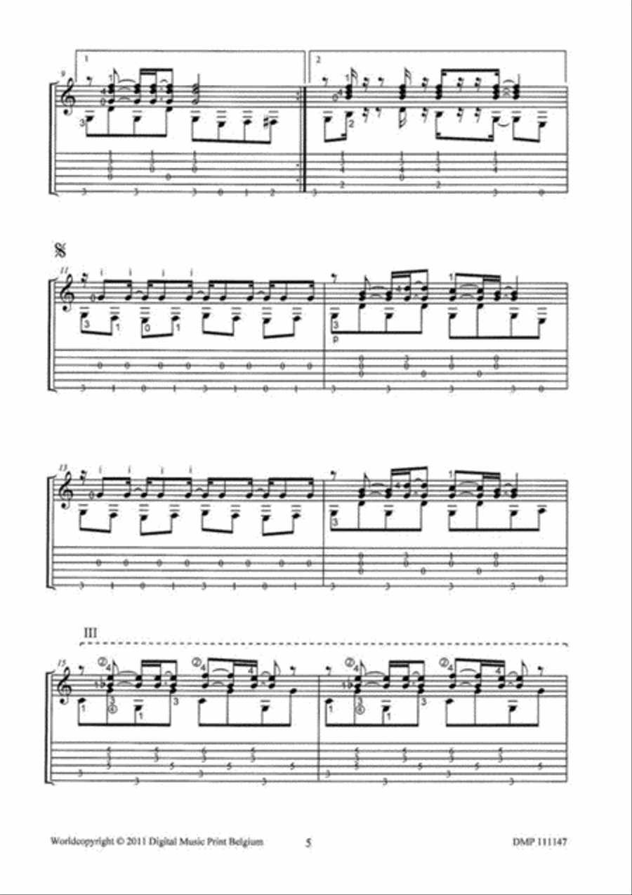 6 Cool Pieces Classical Guitar scores gallery preview page 3