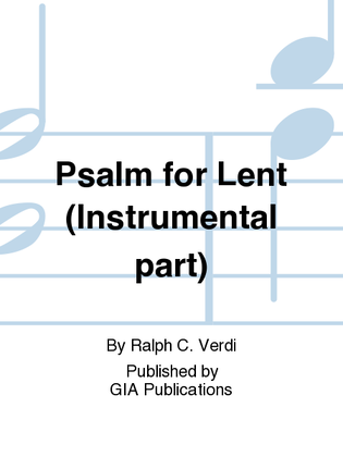Psalm for Lent - Instrument edition