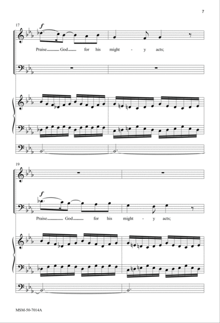 Psalm 150 4-Part scores gallery preview page 6