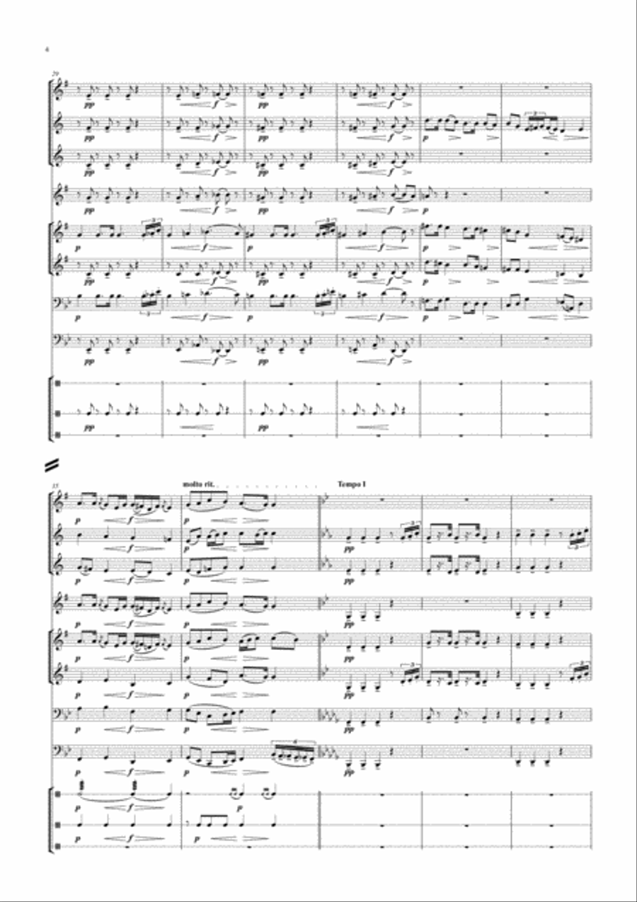 Grieg: Sørgemarj for Rikard Nordraak | Funeral March for Rikard Nordraak (Griegs own transcription Small Ensemble scores gallery preview page 4