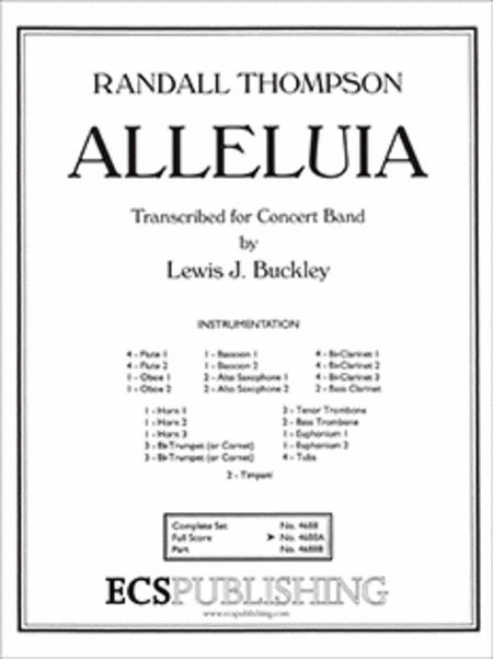 Alleluia (Complete Set, Score & Parts)