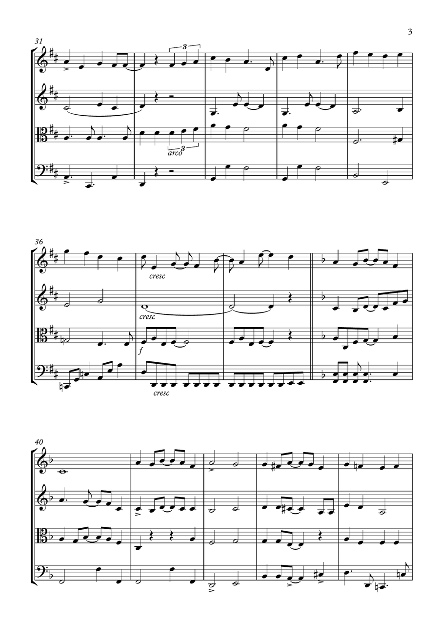 A Whole New World (from 'Aladdin') String Quartet scores gallery preview page 5