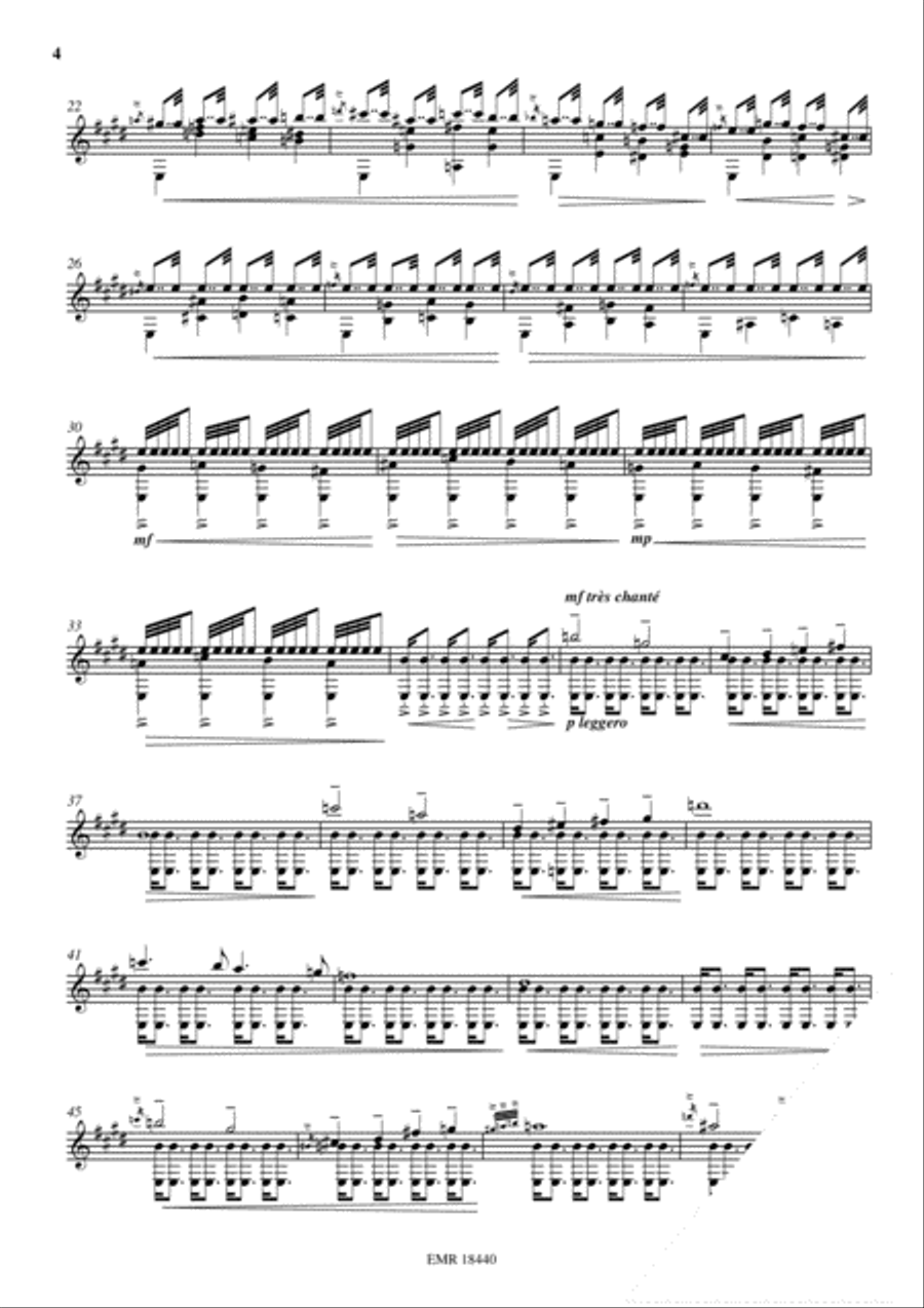 Etude Transcendante No. 3 Classical Guitar scores gallery preview page 4