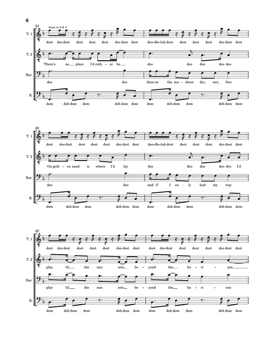 Hawaiian Roller Coaster Ride TTBB scores gallery preview page 6