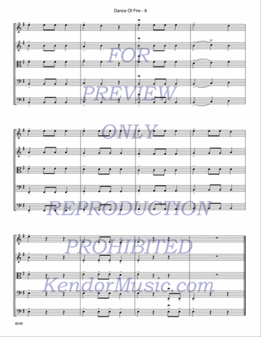 Dance Of Fire String Orchestra scores gallery preview page 9