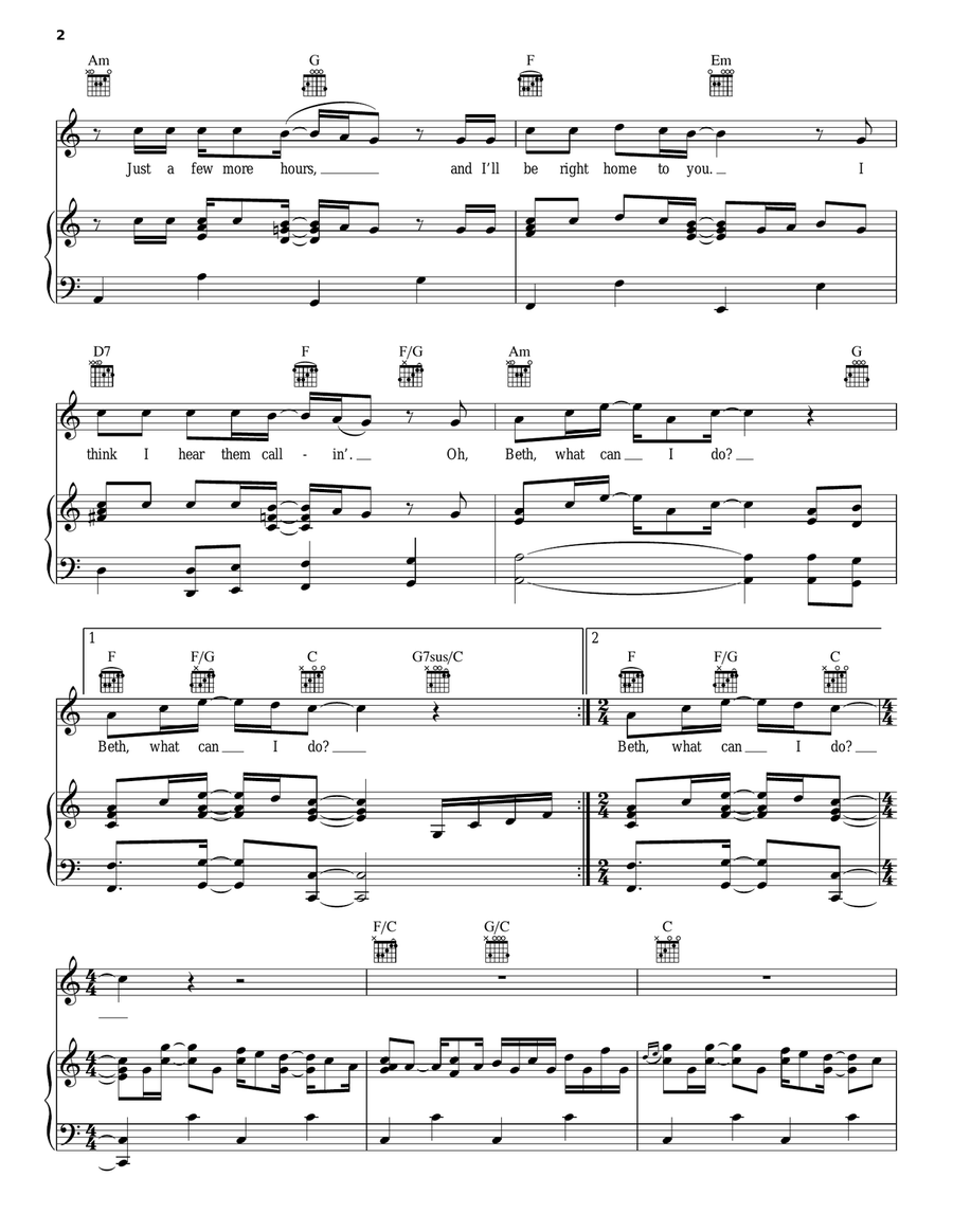 Beth Acoustic Guitar scores gallery preview page 2