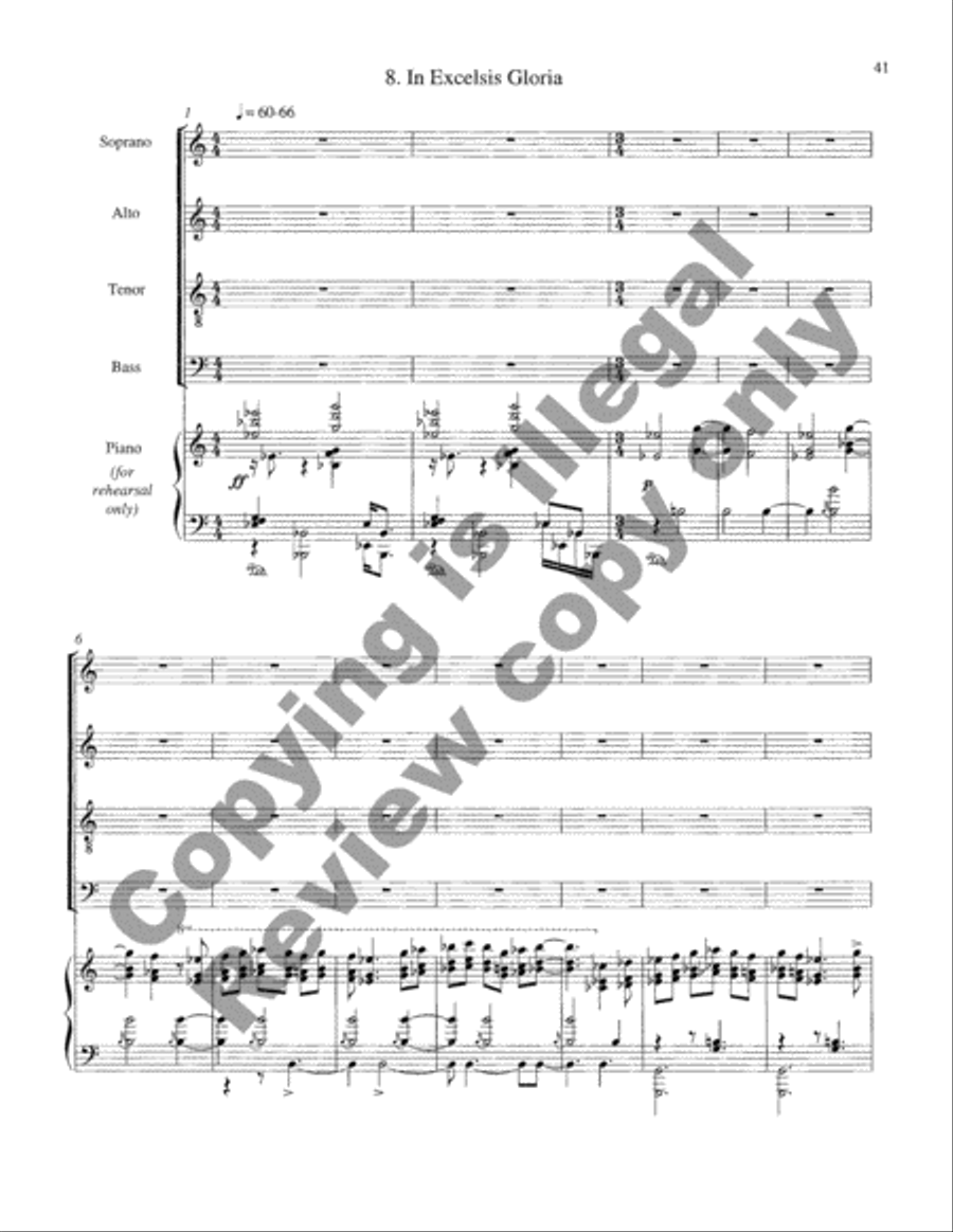 In Excelsis Gloria 4-Part scores gallery preview page 10