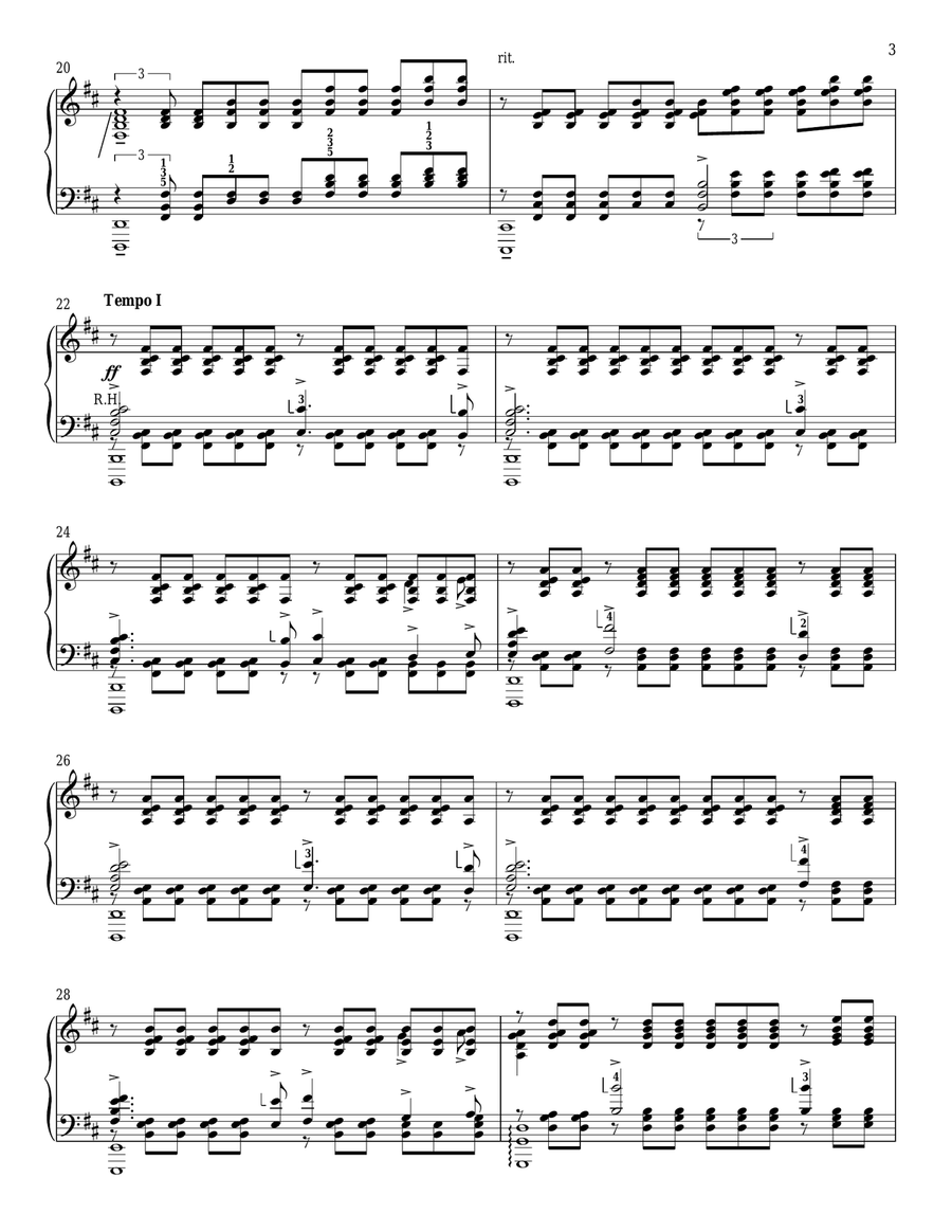 Prelude In B Minor, Op. 32, No. 10 Piano Solo scores gallery preview page 3
