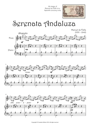 Book cover for Manuel de Falla Serenata Andaluza Flute and Piano