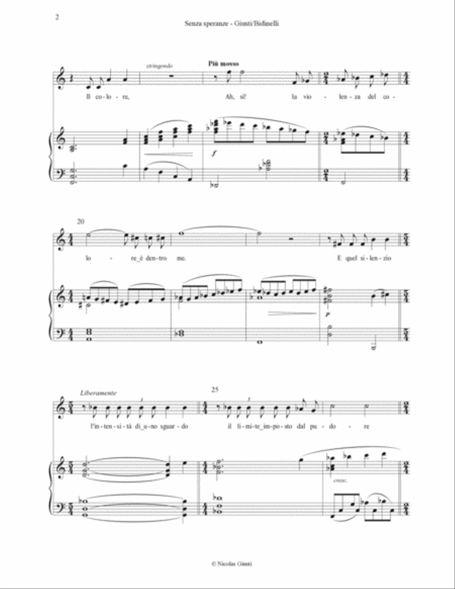 Senza speranze Chamber Music scores gallery preview page 2