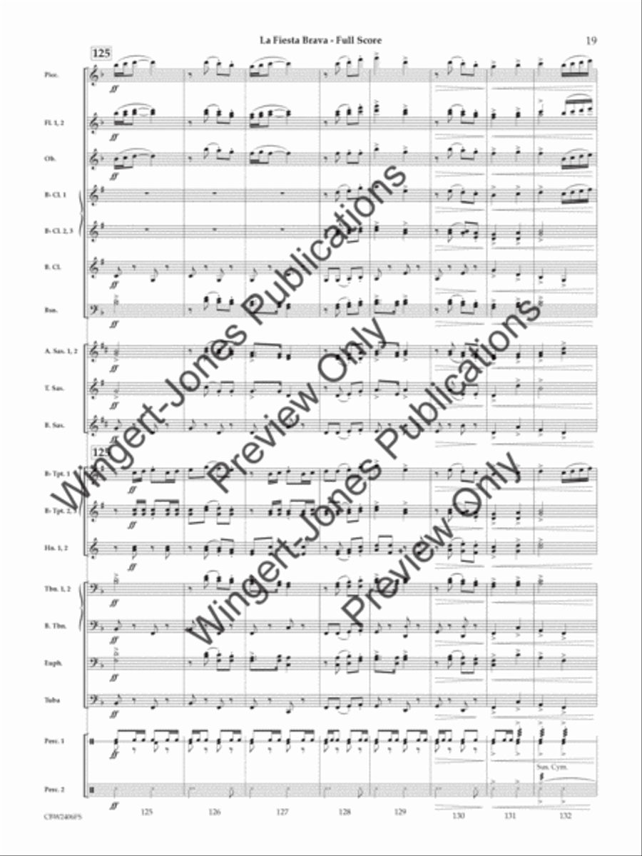 La Fiesta Brava La Fiesta Brava Concert Band scores gallery preview page 20