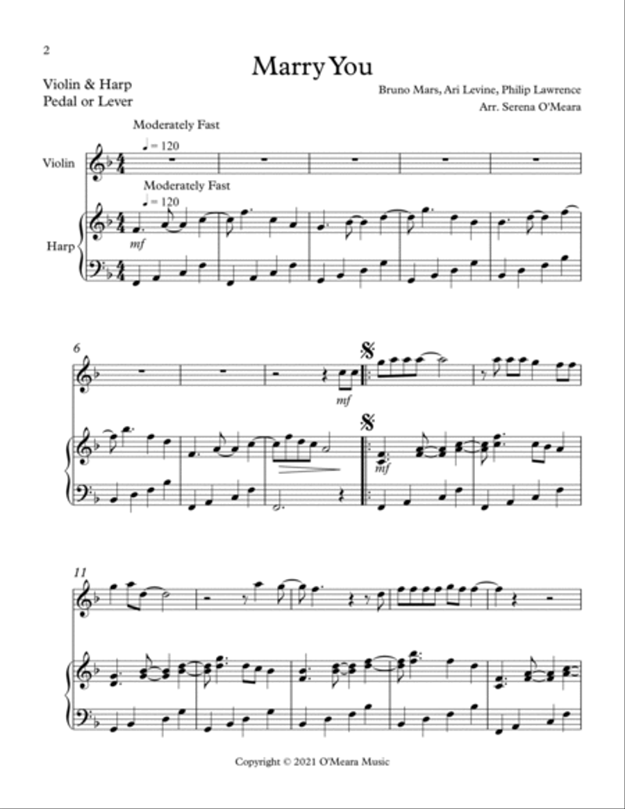 Marry You String Duet scores gallery preview page 2
