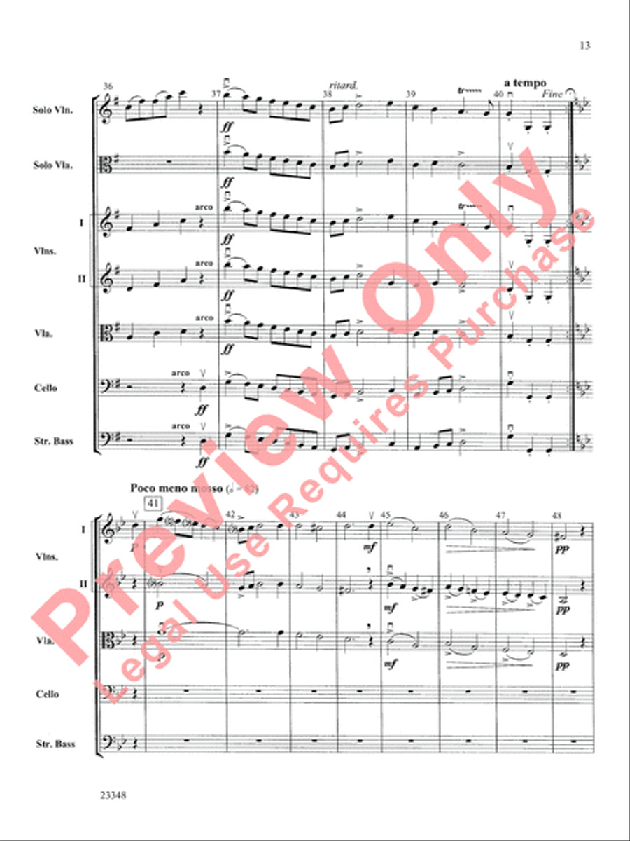 Air and Rigaudon Air and Rigaudon String Orchestra scores gallery preview page 14