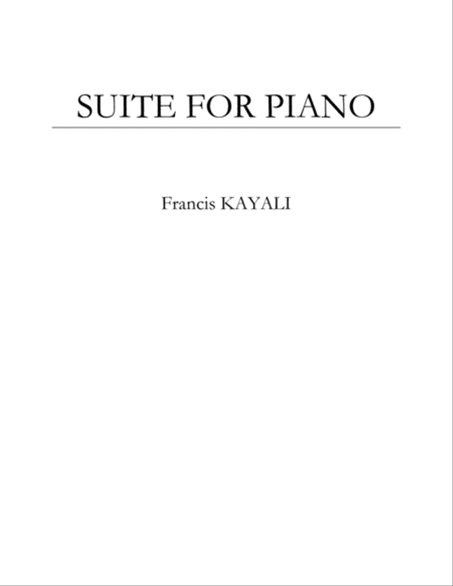 Suite for Piano Piano Solo scores gallery preview page 1