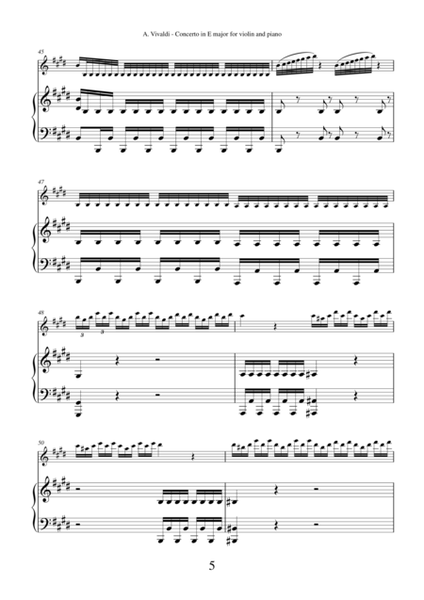 Concerto "Spring"  from four seasons by Antonio Vivaldi for violin and piano