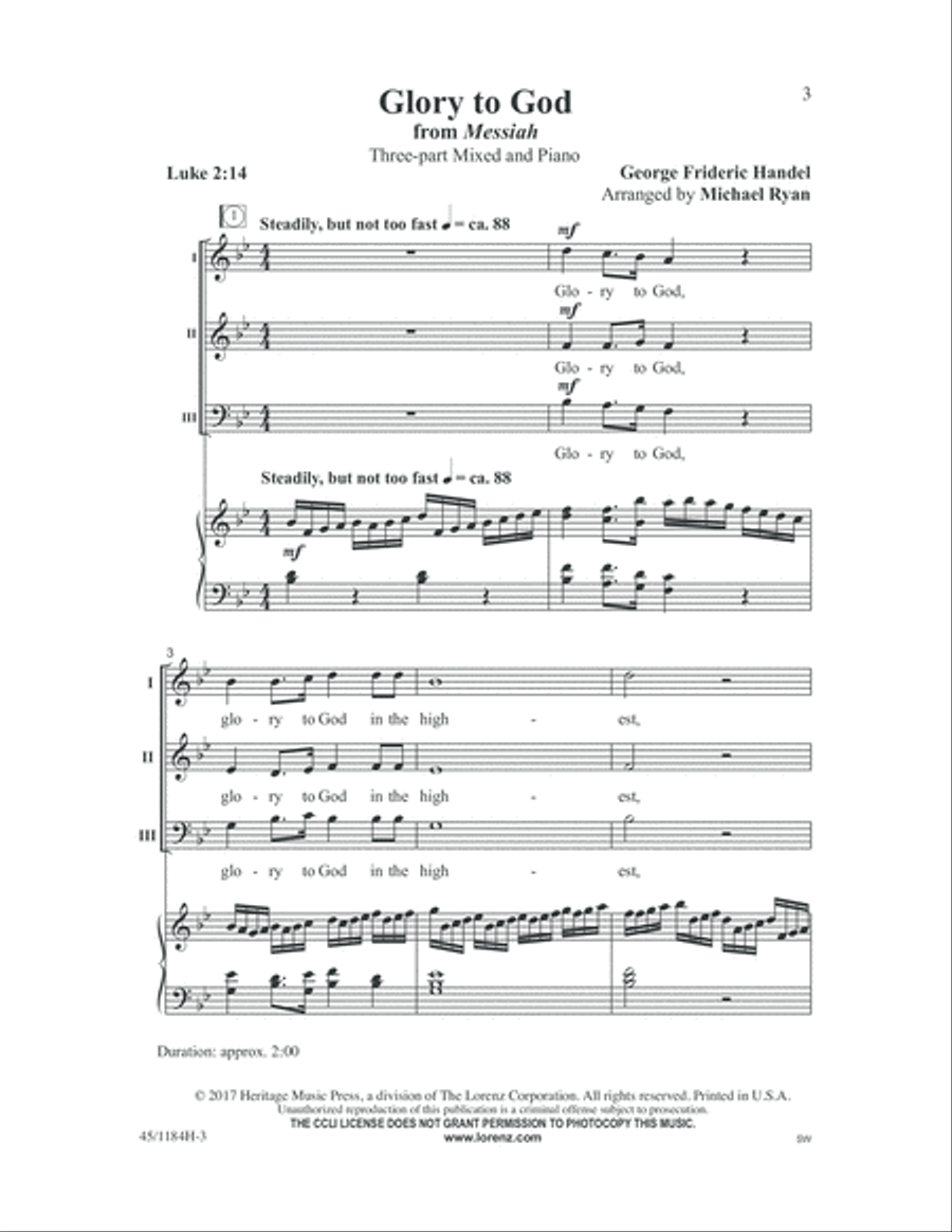 Messiah 3-Part scores gallery preview page 3
