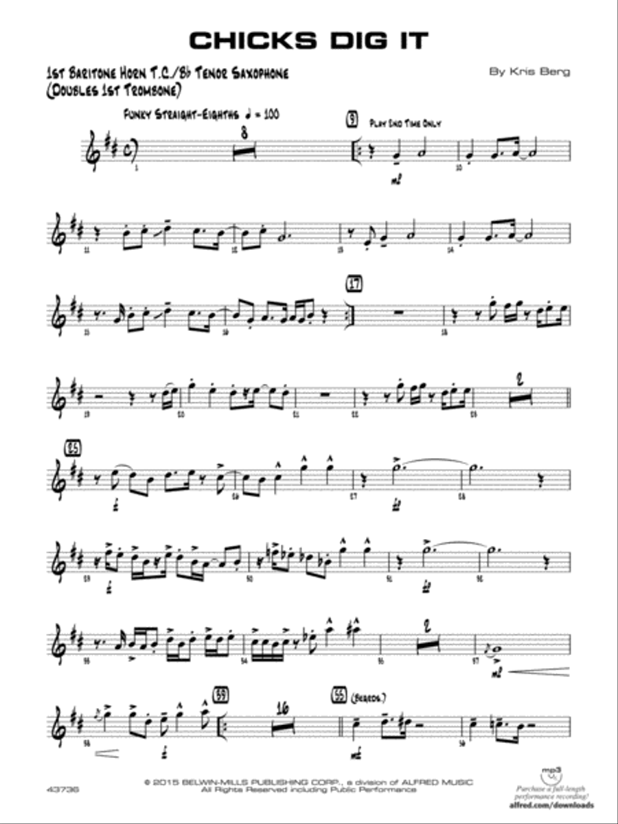 Chicks Dig It: Baritone T.C. Jazz Ensemble scores gallery preview page 1