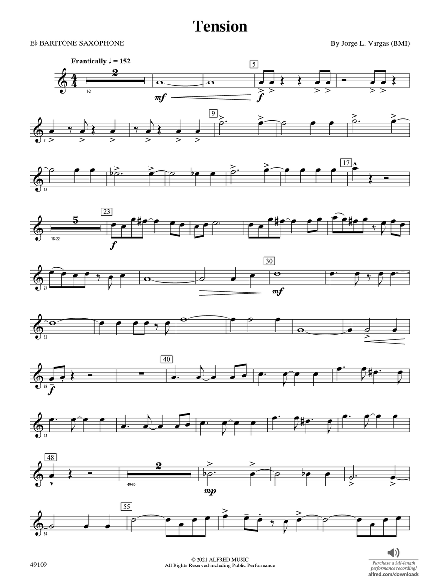 Tension: E-flat Baritone Saxophone