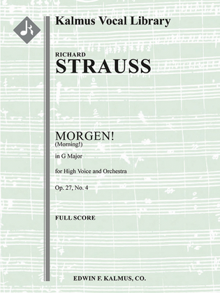 Morgen from Four Songs, Op. 27/4 [composer's transcription in G]