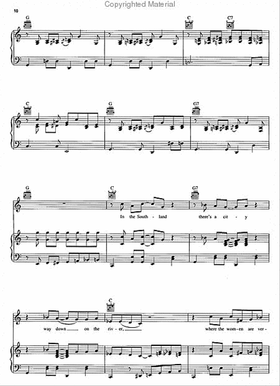 The Princess and the Frog Piano, Vocal, Guitar scores gallery preview page 3