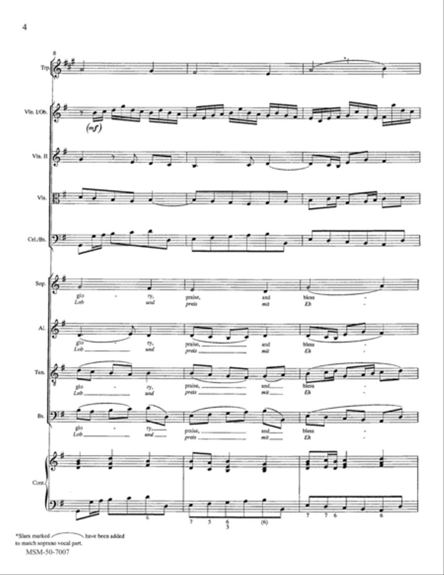 All Glory, Praise and Blessing (Full Score) Choir scores gallery preview page 5