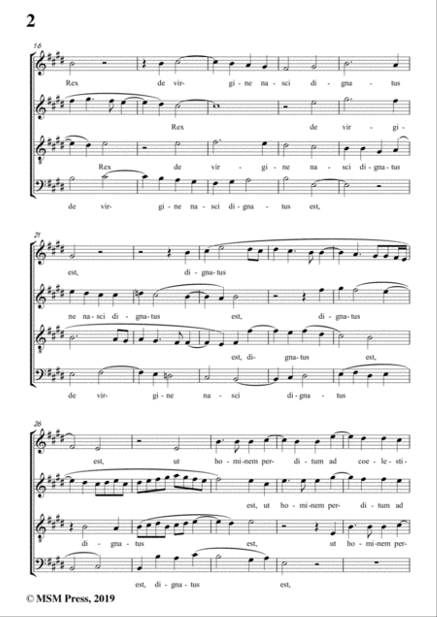 Goudimel-Hodie nobis coelorum,in E Major,for A cappella 4-Part scores gallery preview page 4