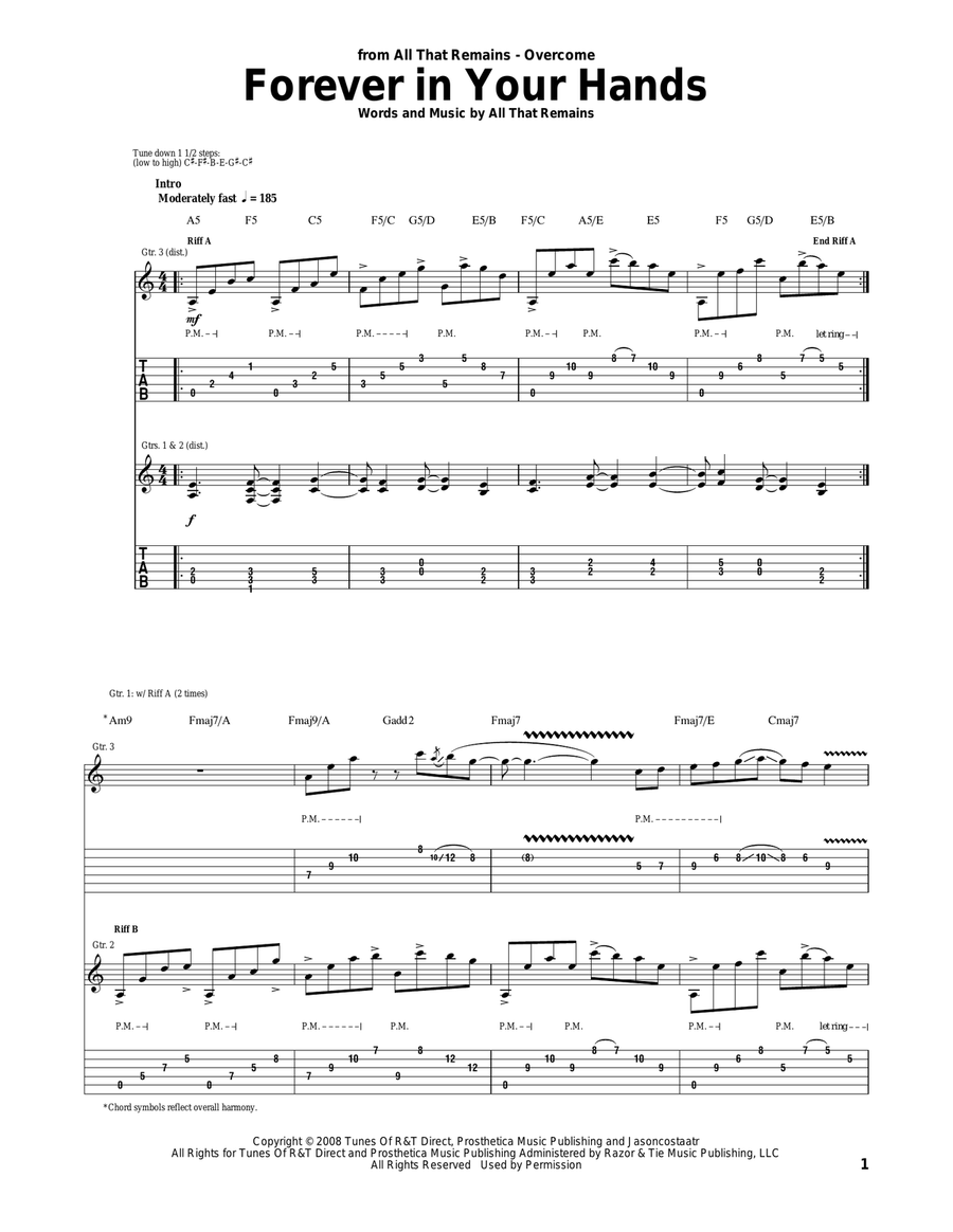 Forever In Your Hands Forever In Your Hands Acoustic Guitar scores gallery preview page 1