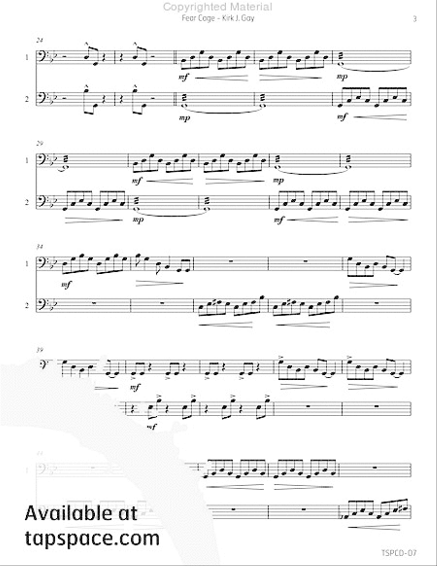 Fear Cage Fear Cage Percussion scores gallery preview page 6