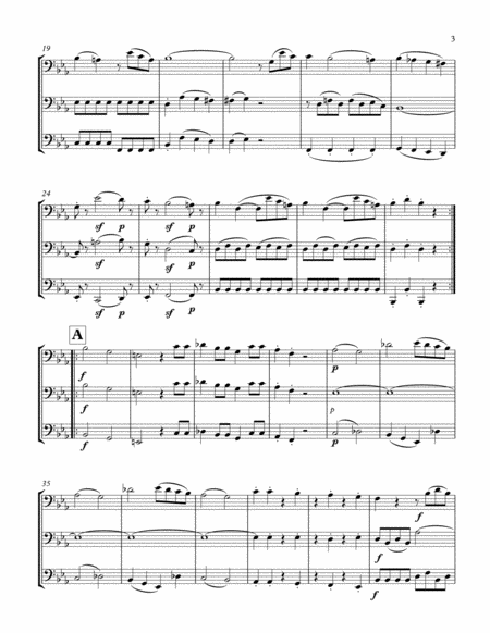 Mozart Divertimento Nr 4 KV 439d (16-20) Bass Clef Trio (5 mvts)