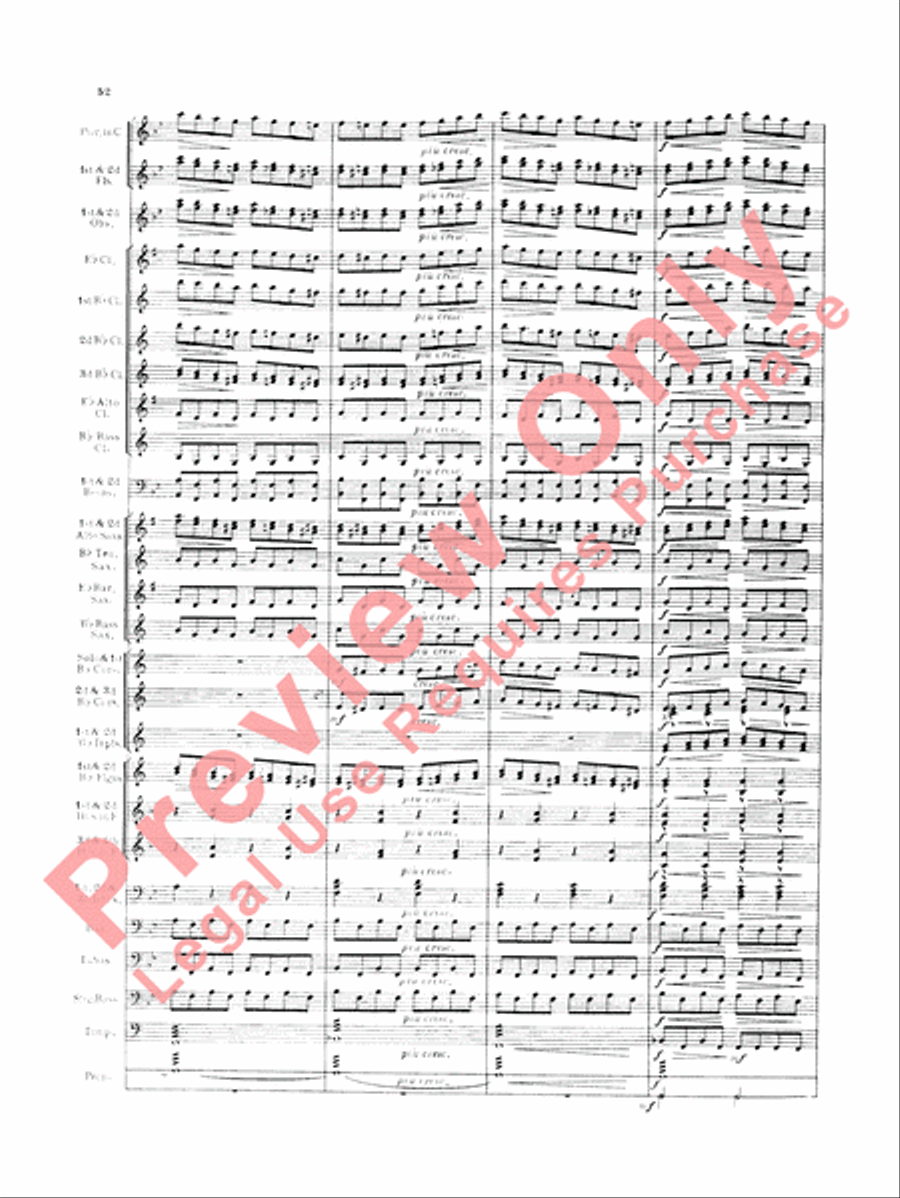 Italian in Algiers (Overture) Concert Band scores gallery preview page 55