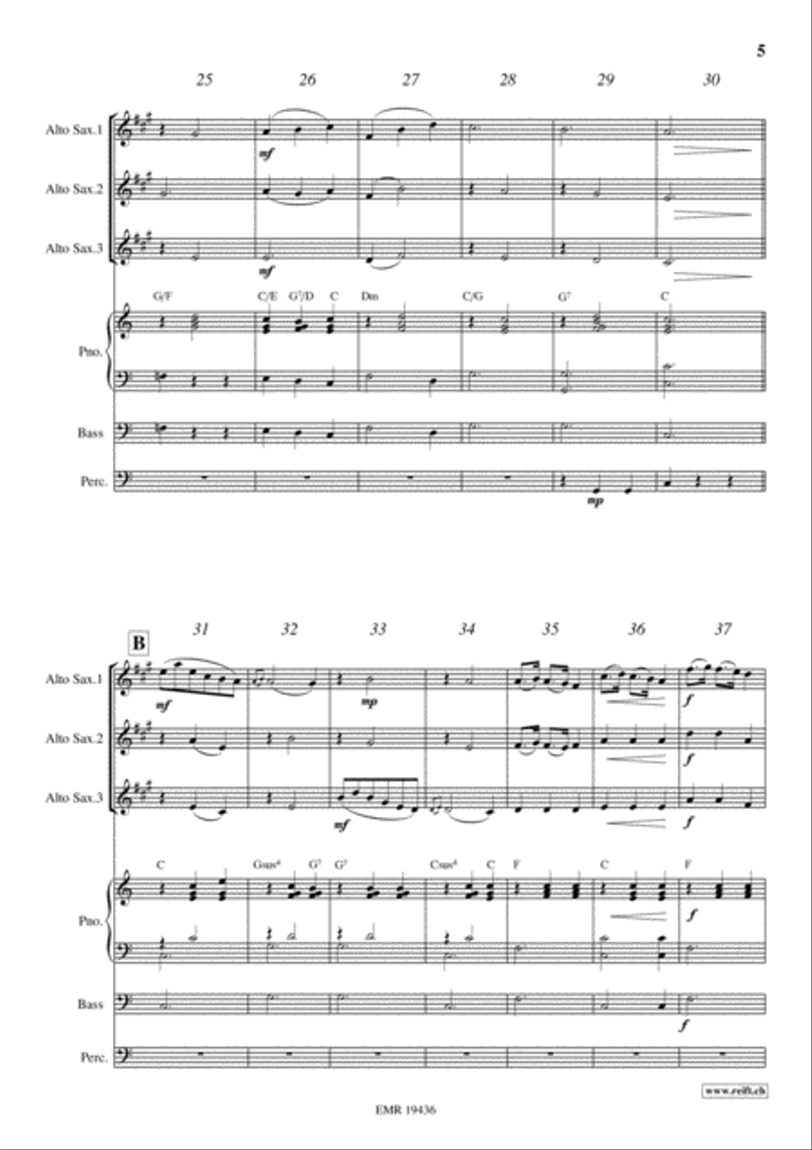 Plaisir d' Amour Alto Saxophone scores gallery preview page 5