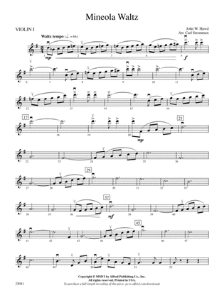 Mineola Waltz: 1st Violin