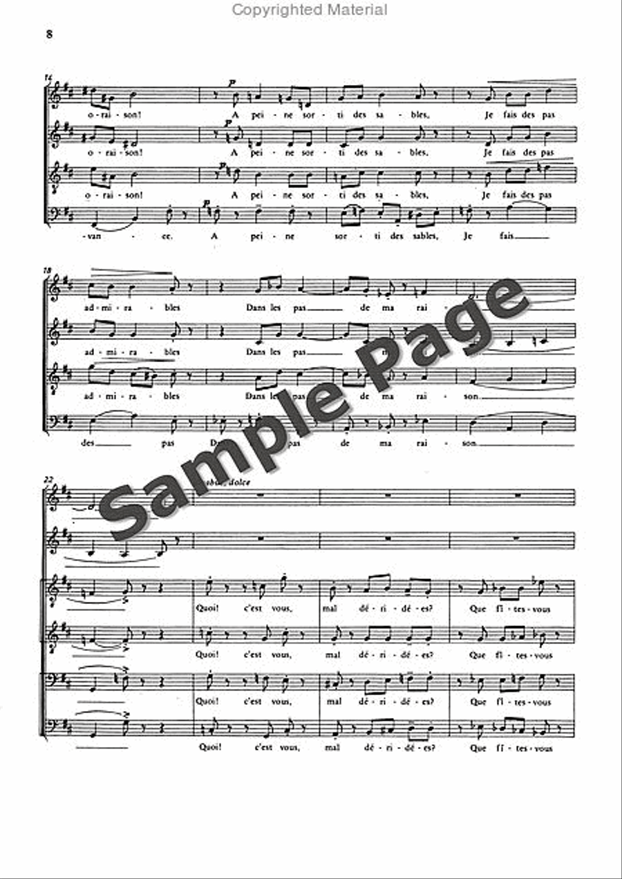 3 Poemes of Paul Valery SSAATTBB scores gallery preview page 9