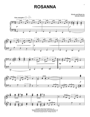 Book cover for Rosanna [Classical version] (arr. David Pearl)