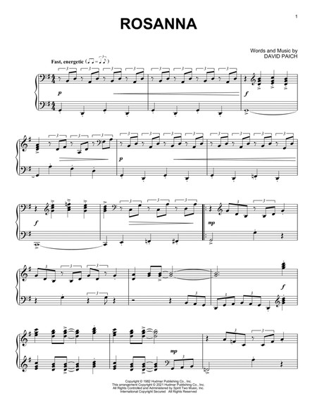 Rosanna [Classical version] (arr. David Pearl)
