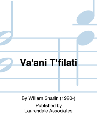 Va'ani T'filati (May the Words)