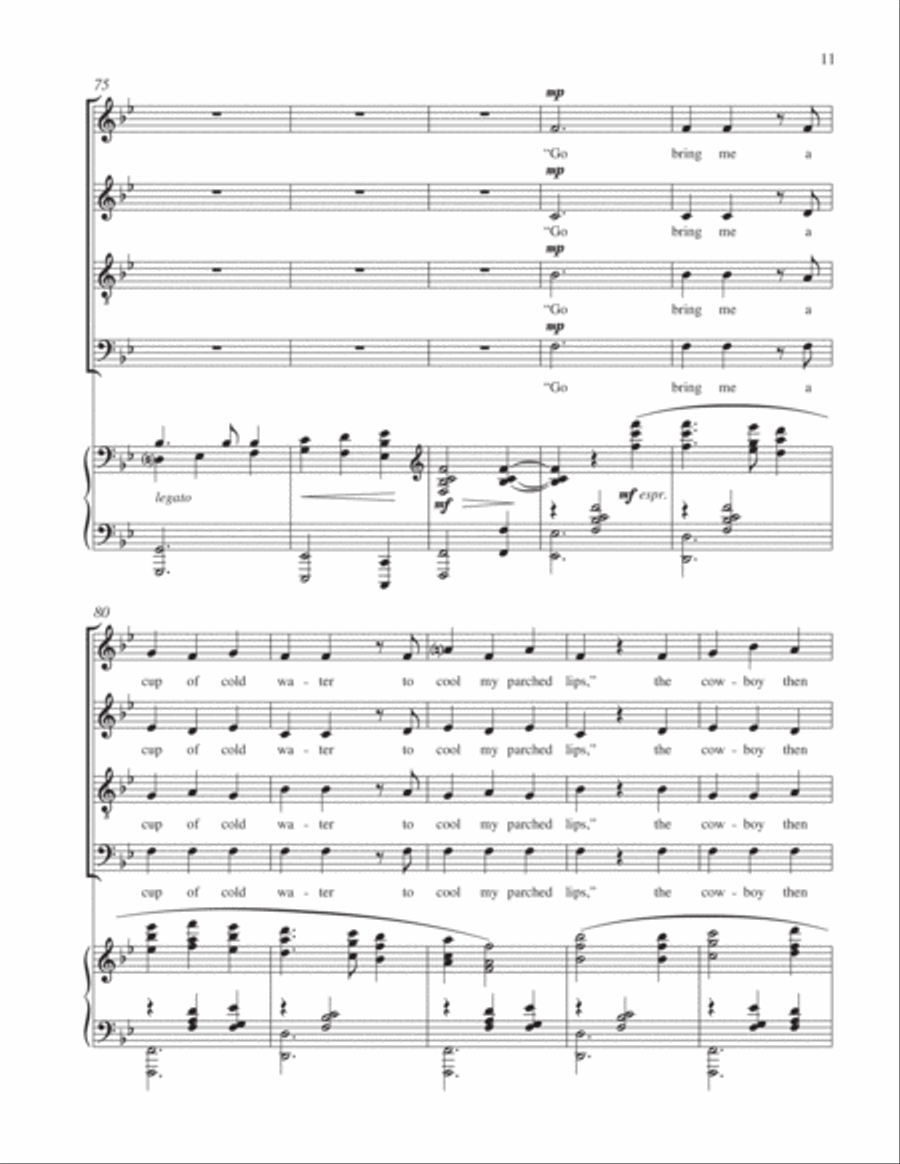 Streets of Laredo 4-Part scores gallery preview page 23